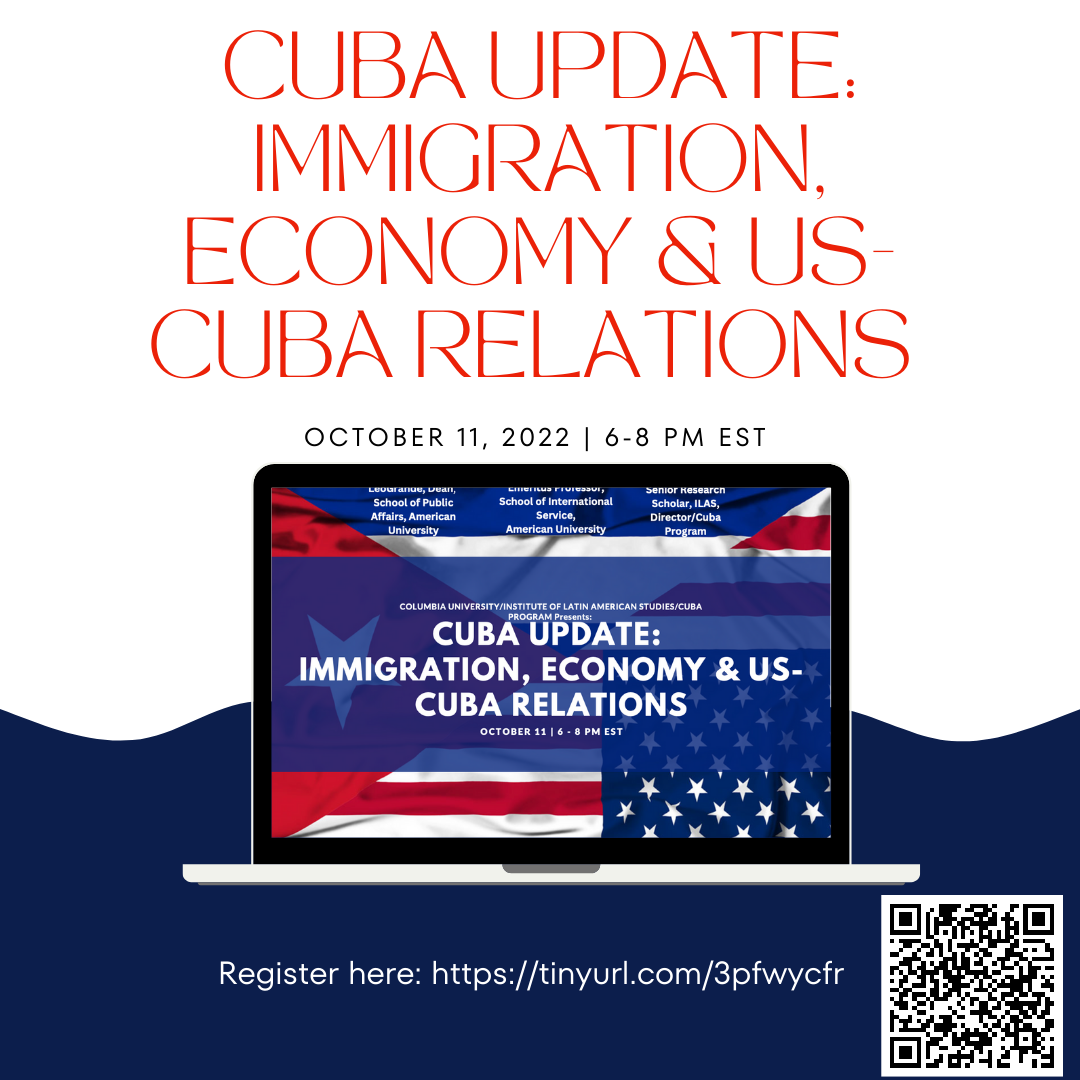 Event Description- Laptop Image with Cuban and American flag