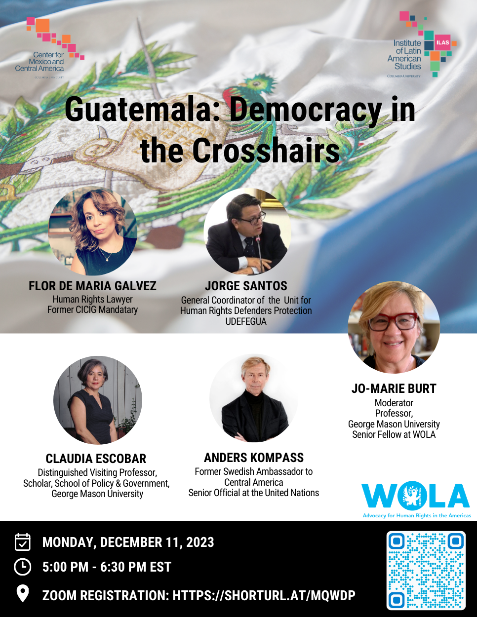 Flyer Guatemala: Democracy in the Crosshairs