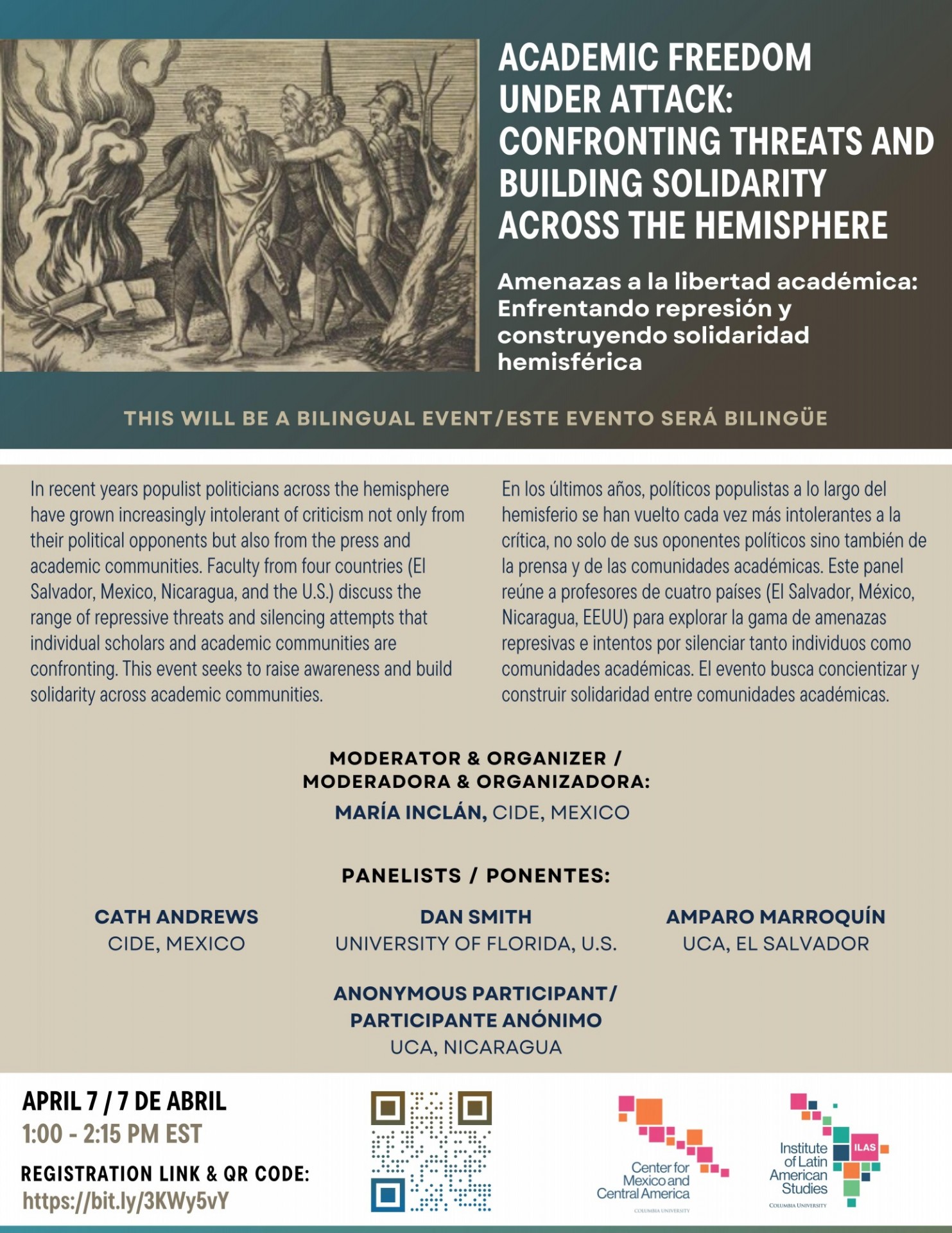 Flyer: Academic Freedom Under Attack: Confronting Threats and Building Solidarity Across the Hemisphere 