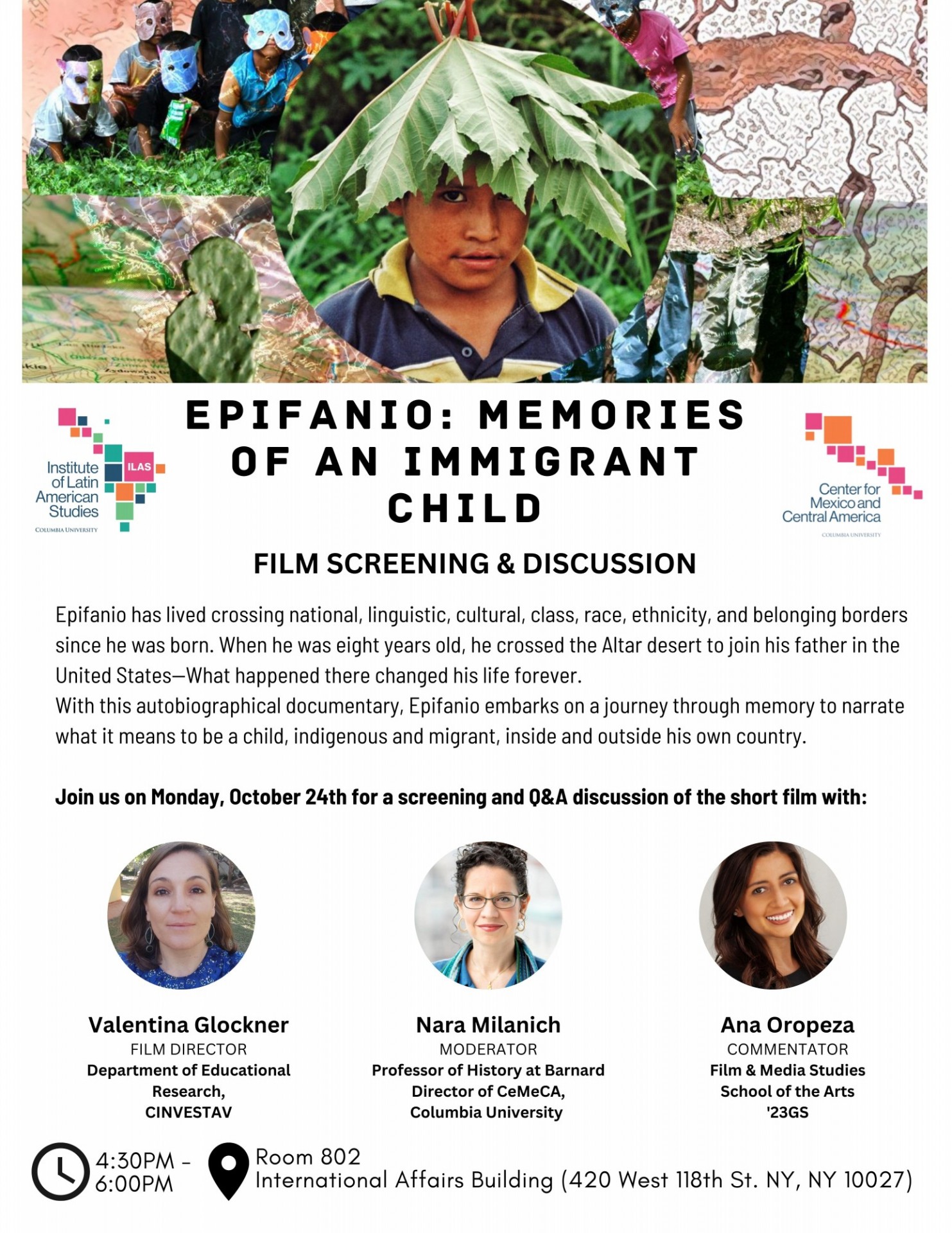 Flyer Epifanio: Memories of an Immigrant Child