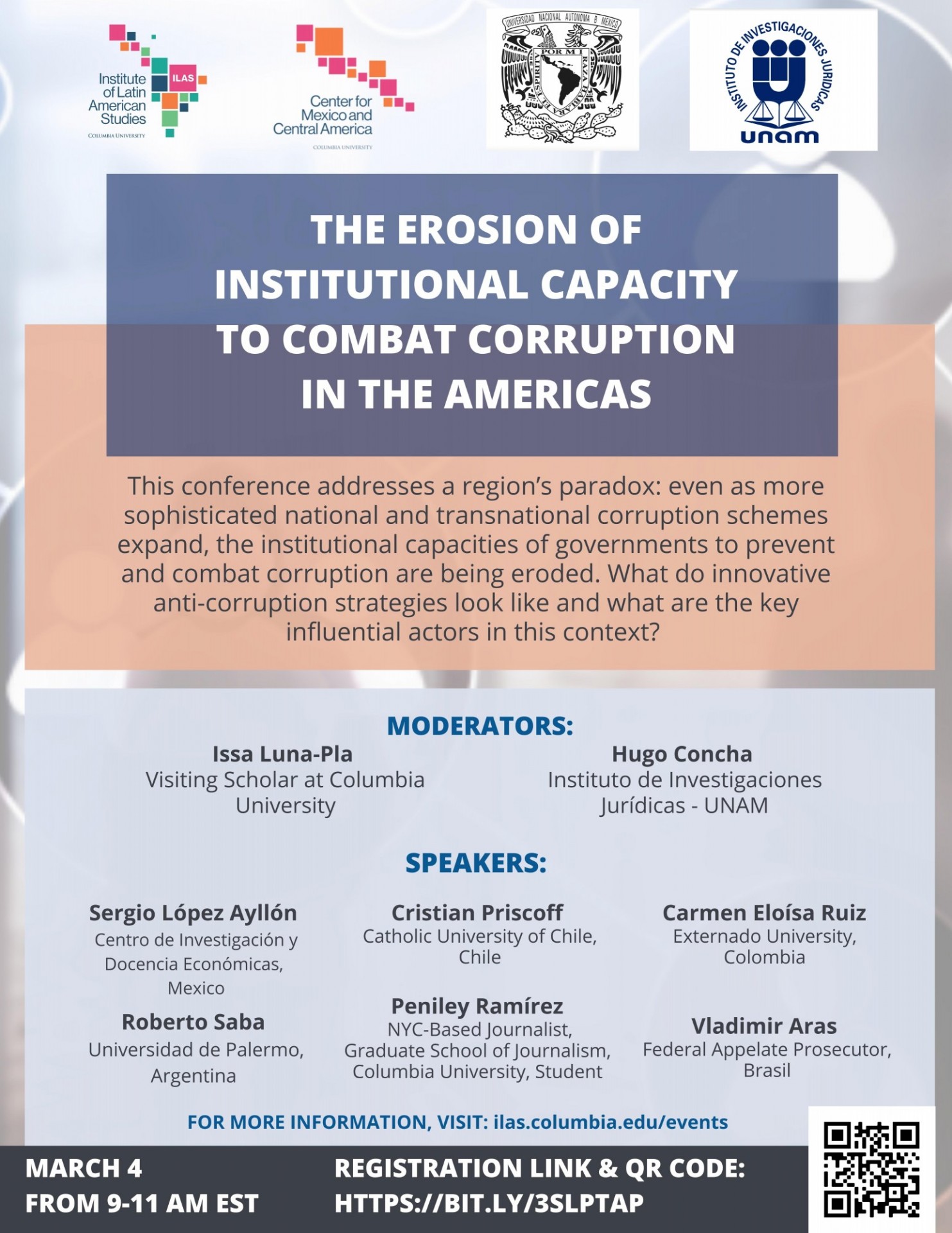 Flyer: The Erosion of Institutional Capacity to Combat Corruption in the Americas 