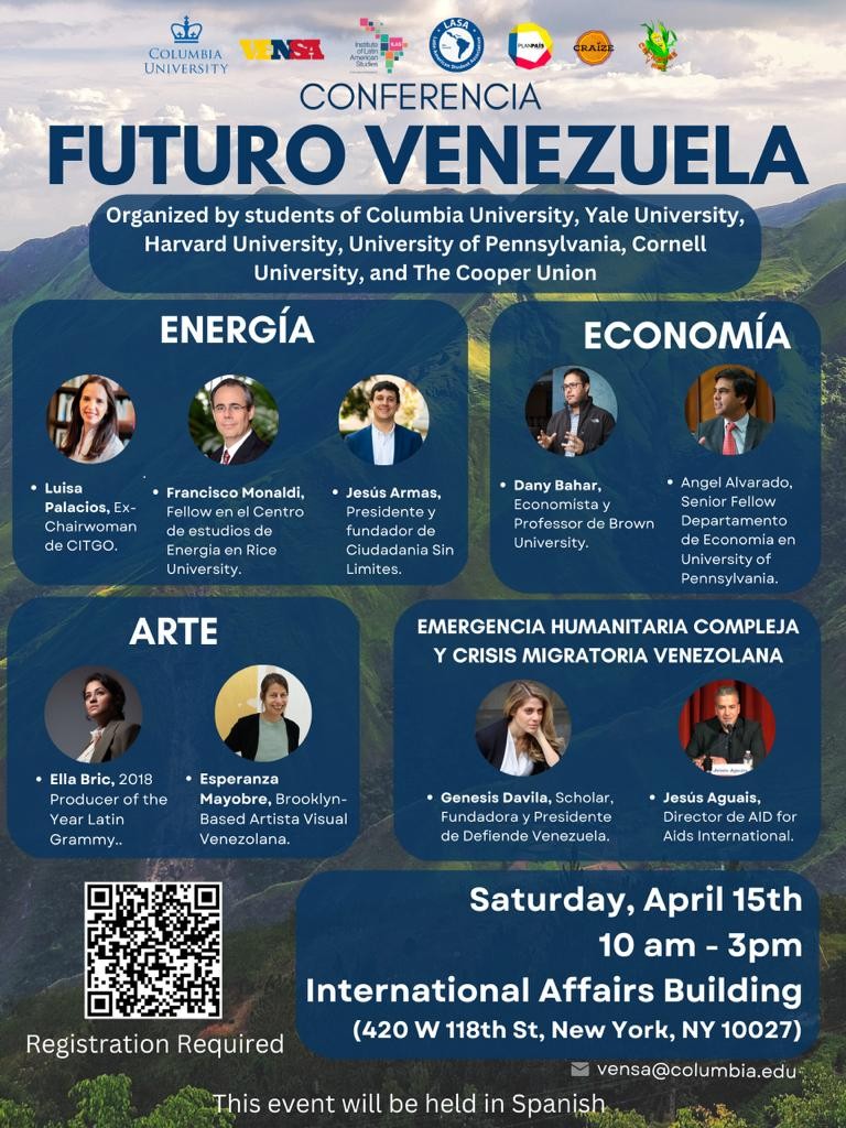 Event Flyer with images of speakers and sponsors 