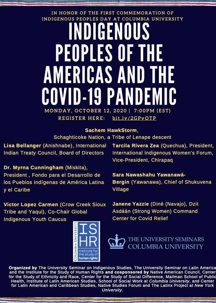 Indigenous Peoples Of The Americas And The Covid 19 Pandemic Institute Of Latin American Studies Indigenous Peoples Of The Americas And The Covid 19 Pandemic Institute Of Latin American Studies