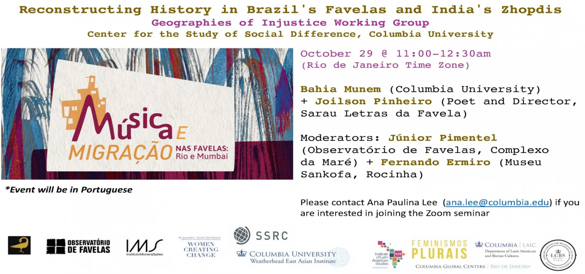 Flyer for the event