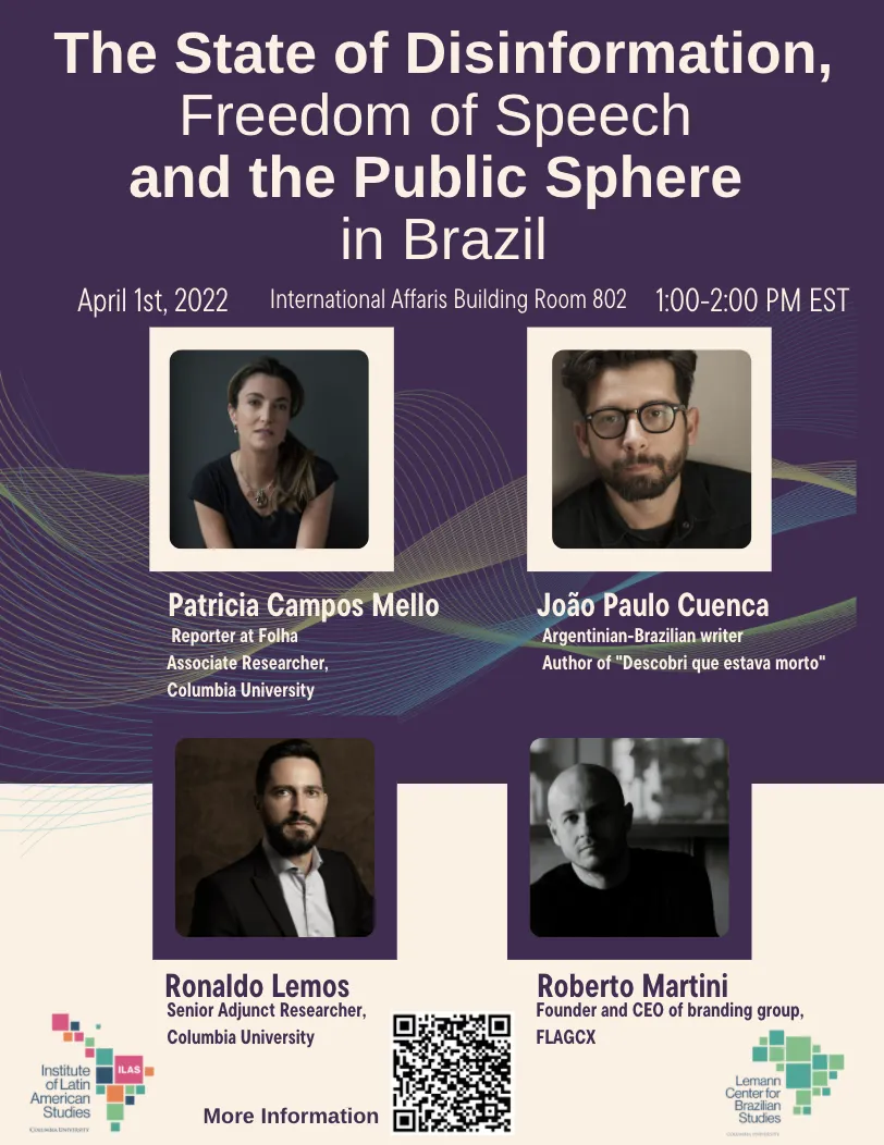 Event Title and Participant Images on purple background