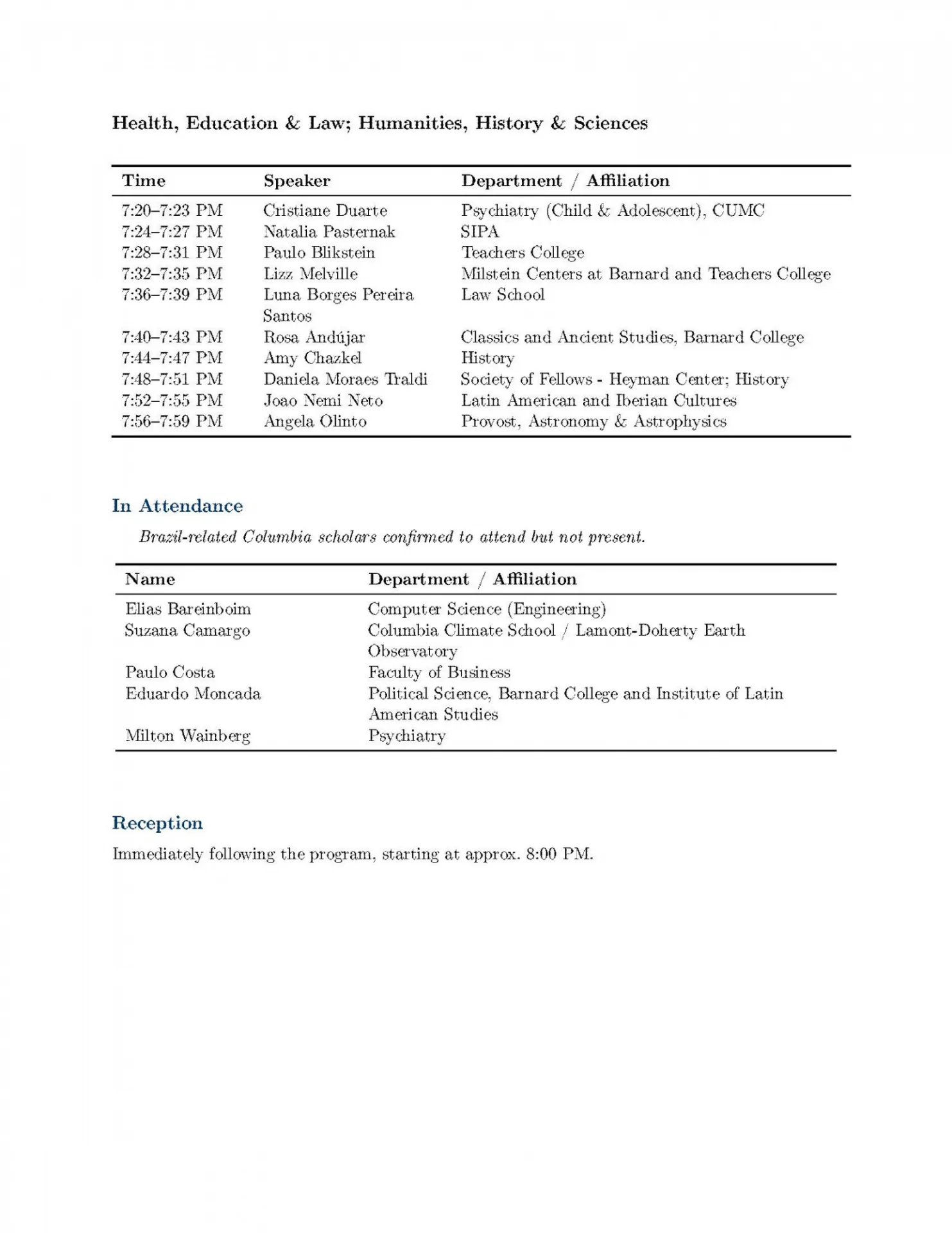 Brazil in a Flash Schedule pg2