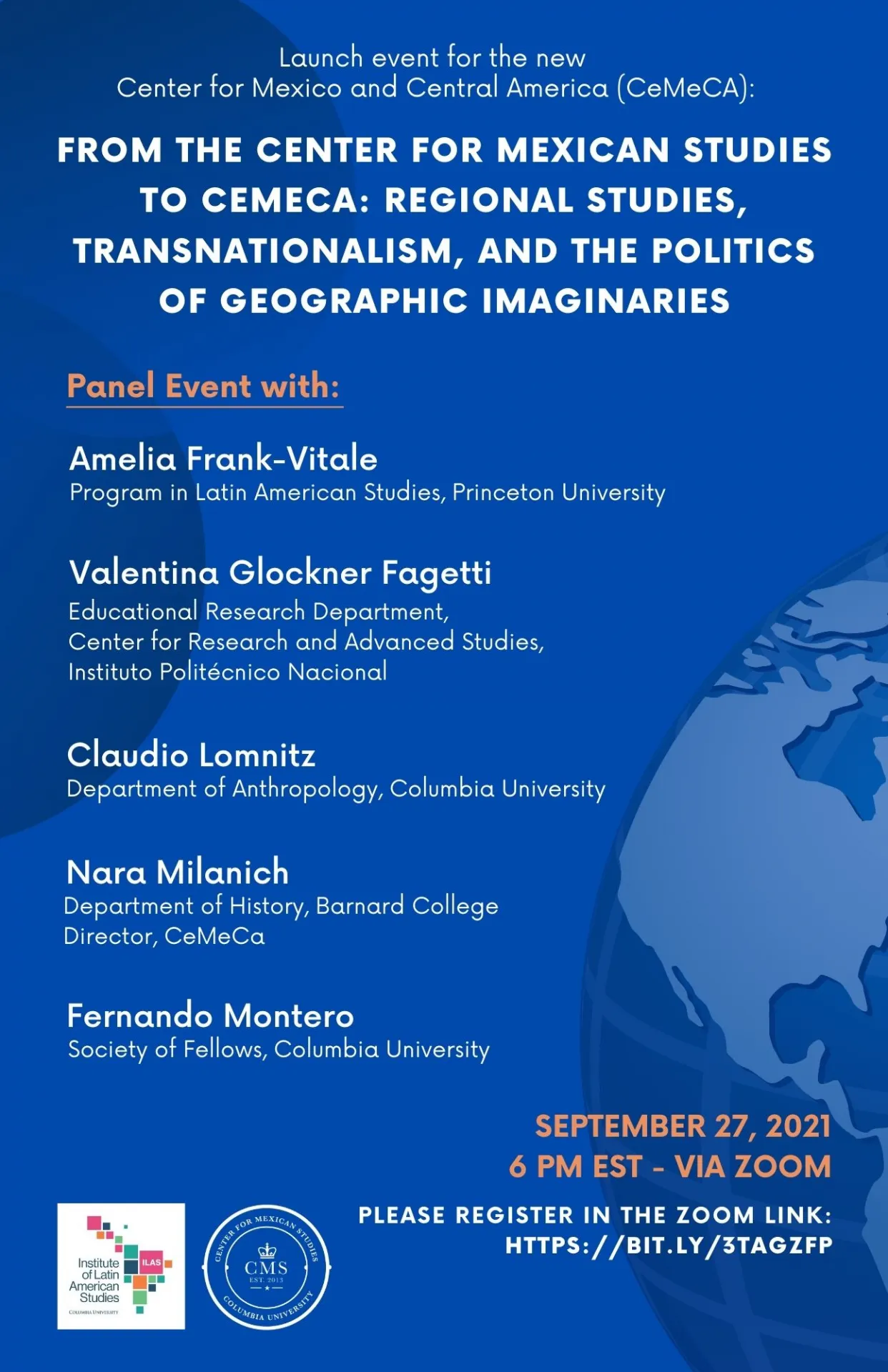 From the Center for Mexican Studies to CeMeCA. Launch Event