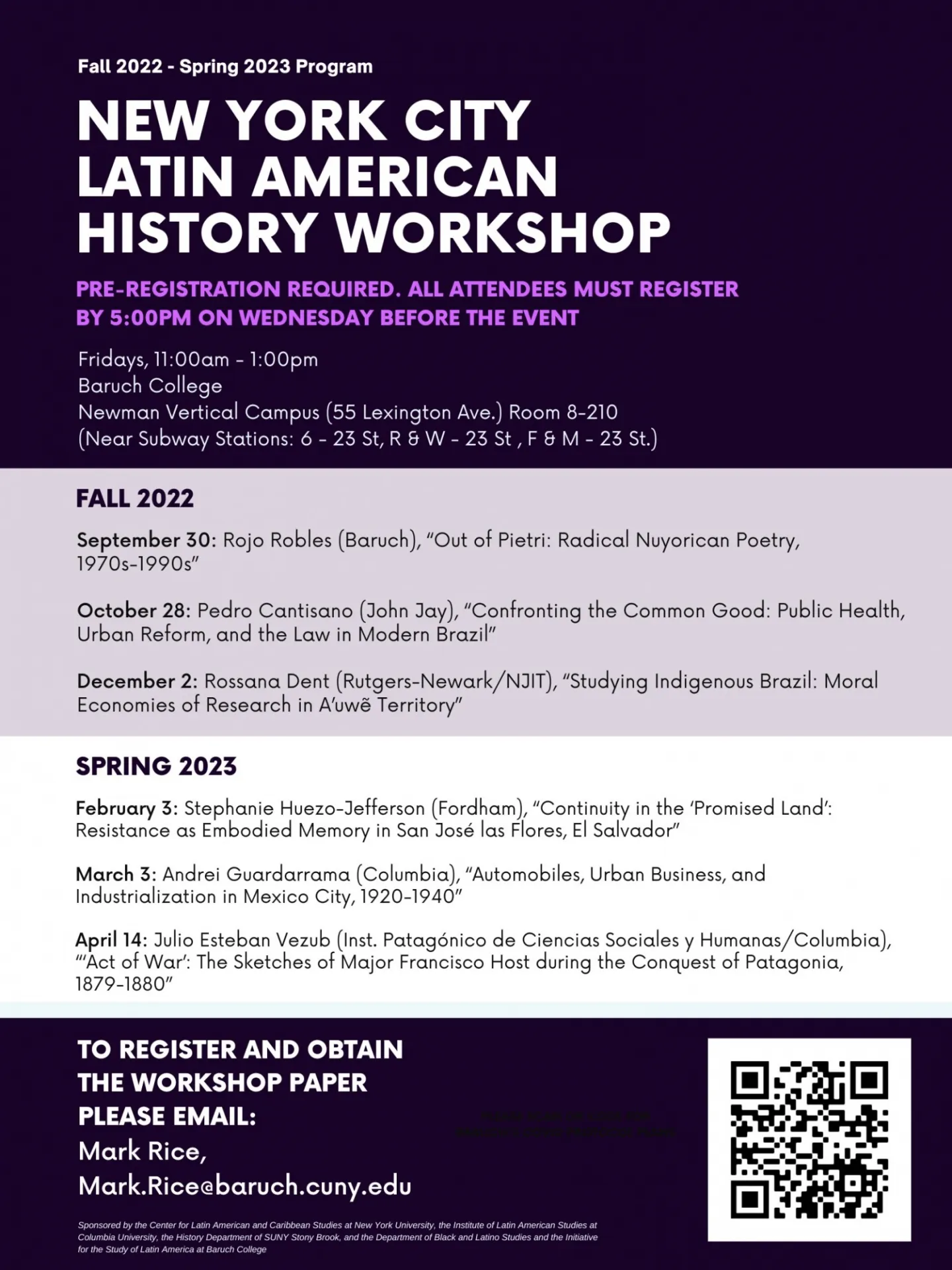 Flyer for the event