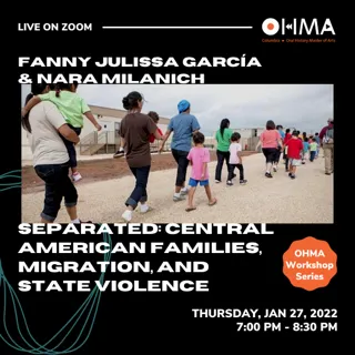 Detained moms and children at the country’s largest ICE jail, the euphemistically named South Texas Family Residential Center. Pairs of moms and children in colorful t-shirts walk in a procession down a sandy gravel path past wide-spaced one-story buildings. Some moms hold children in their arms, others walk side by side holding hands.
