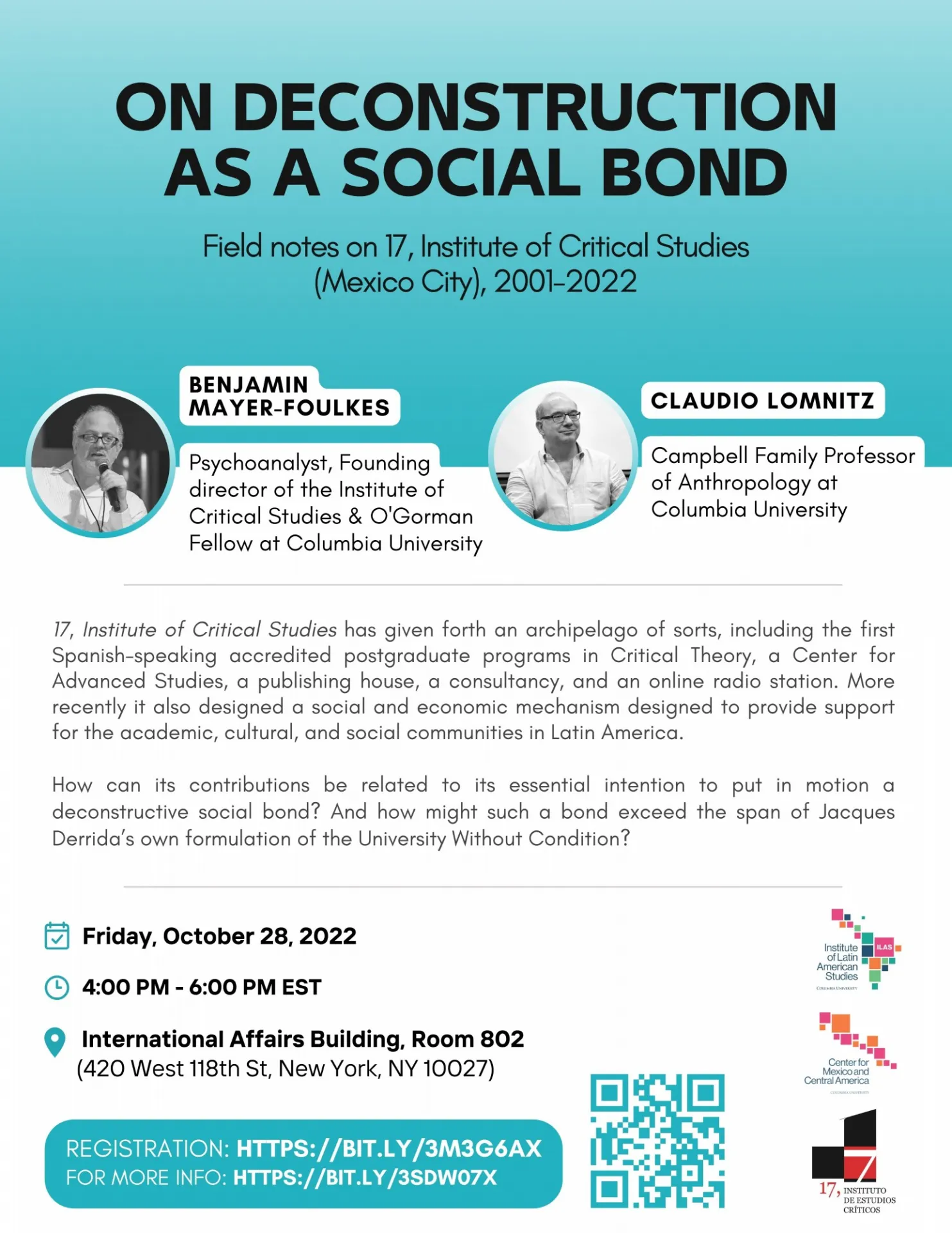 On Deconstruction as a Social Bond: Field notes on 17, Institute of Critical Studies (Mexico City), 2001-2022