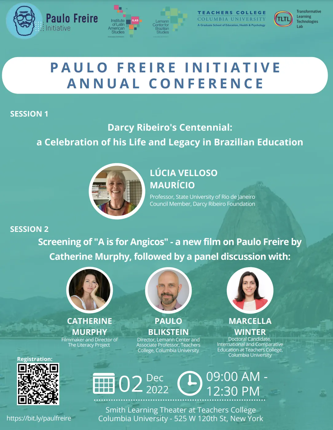 Image of Speakers with Event details and event sponsors