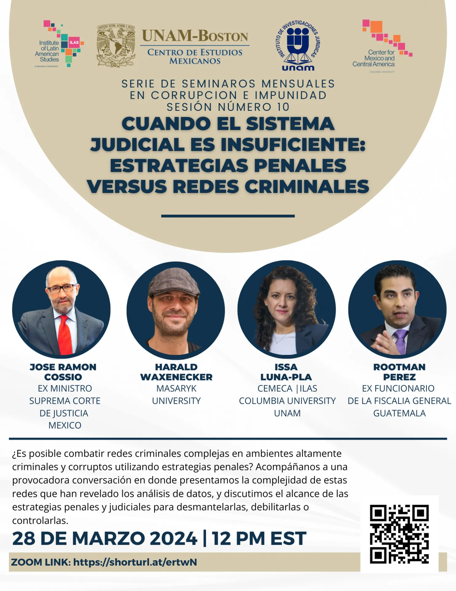 Serie de seminarios mensuales en corrupción e impunidad (Sesión 10)